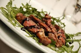 Beef tagliata with balsamico reduction